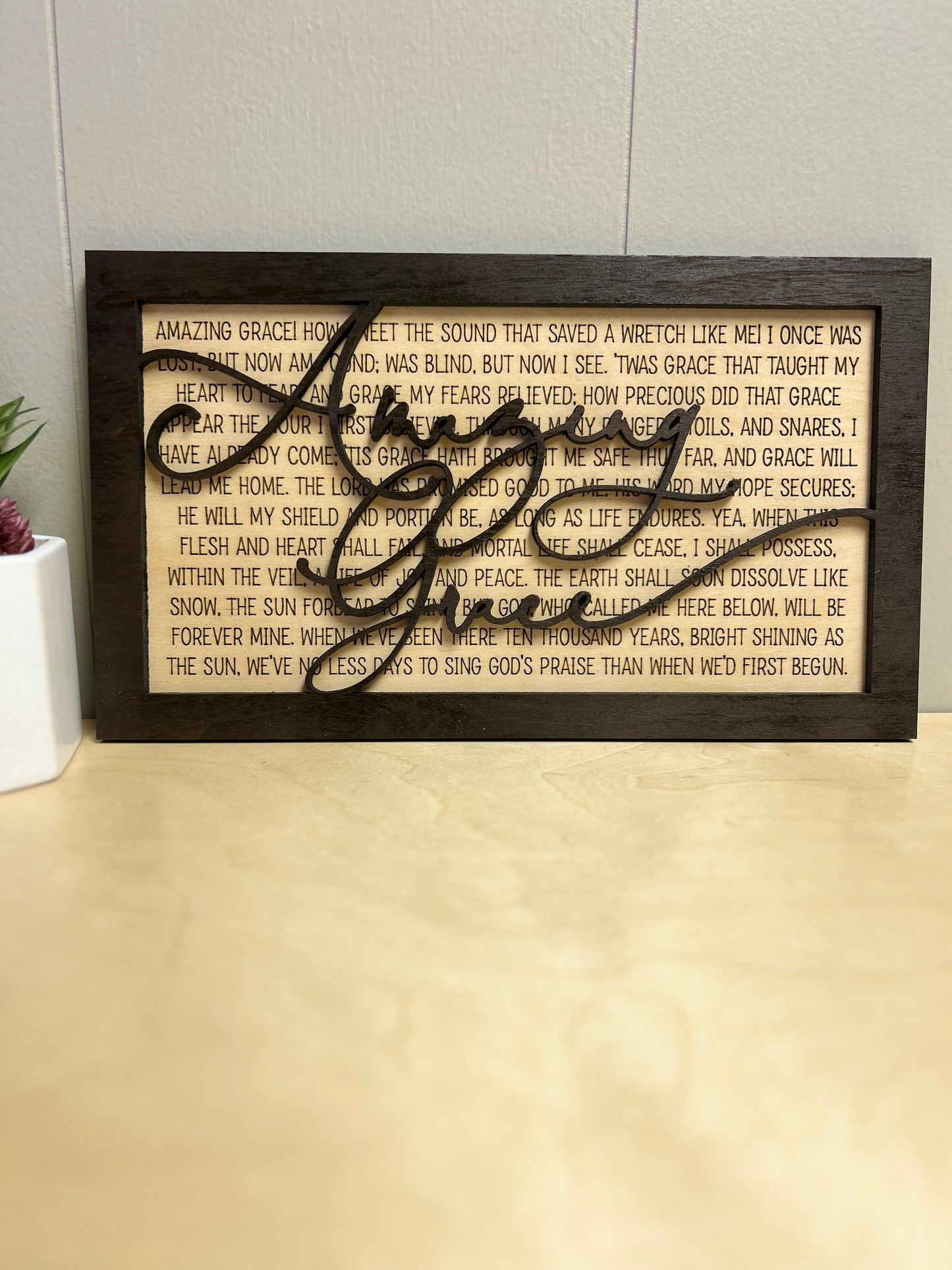 Amazing Grace Wood Wall Decor